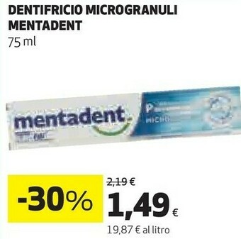 Coop Mentadent Dentifricio Microgranuli offerta