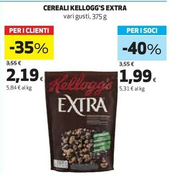 Coop Kelloggs Cereali offerta