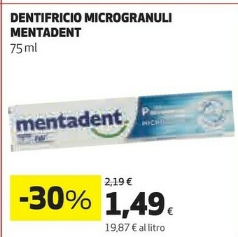 Coop Mentadent Dentifricio offerta
