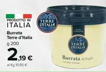 Carrefour Terre d'Italia Burrata 200 G offerta