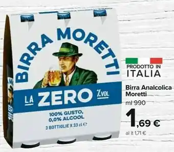 Carrefour Moretti Birra Analcolica offerta