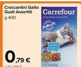 Carrefour Carrefour Croccantini Gatto Gusti Assortiti 400 G offerta