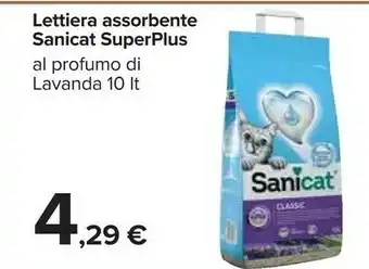 Carrefour Sanicat Lettiera Assorbente Superplus Al Profumo Di Lavanda offerta