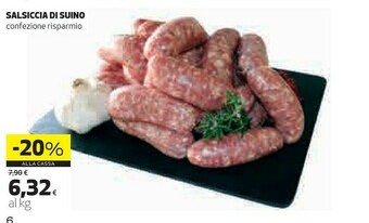 Coop Salsicce offerta