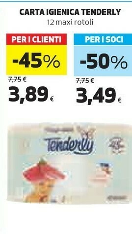Coop Tenderly Carta igienica offerta