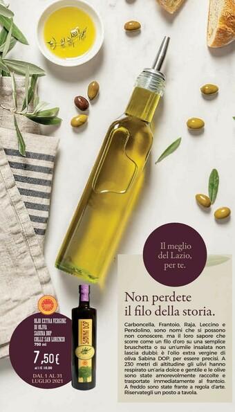 Conad Sabina - Olio Extravergine Di Oliva DOP 750 G(ml) offerta