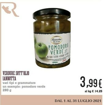 Conad Iannotta Verdure Sott`olio Pomodoro Verde offerta