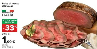 Carrefour Polpa Di Manzo All'inglese offerta