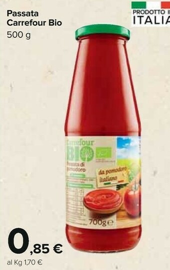 Carrefour Carrefour - Passata Rustica Bio 500 G(ml) offerta