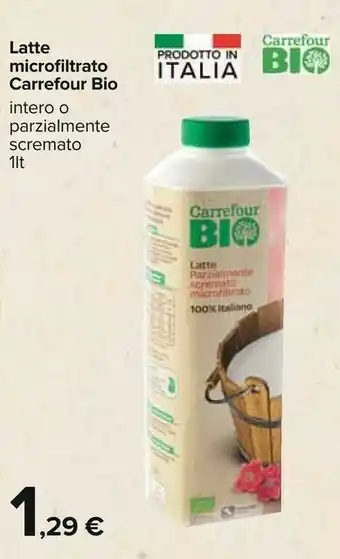 Carrefour Carrefour - Latte Microfiltrato Parzialmente Scremato 1000 G(ml) offerta