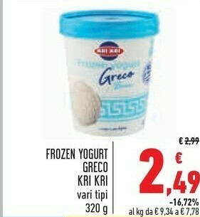Conad Kri kri Yogurt greco offerta