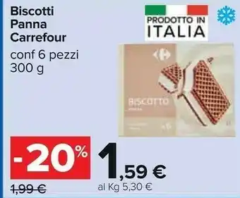 Carrefour Carrefour - Biscotti Panna 300 G(ml) offerta