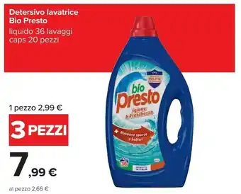 Carrefour Bio Presto Detersivo Lavatrice offerta