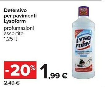 Carrefour Lysoform Detersivo Per Pavimenti offerta