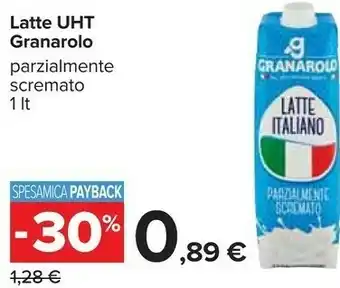 Carrefour Granarolo Latte Uht Parzialmente Scremato offerta