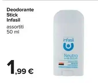 Carrefour Infasil Deodorante Stick offerta