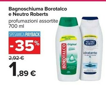 Carrefour Neutro Roberts Bagnoschiuma offerta
