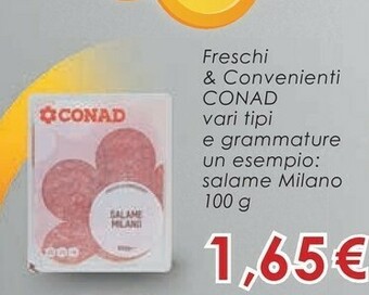 Conad Conad - Salame Milano Freschi & Convenienti 100 G(ml) offerta