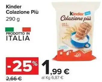Carrefour Ferrero Kinder Colazione Piu offerta