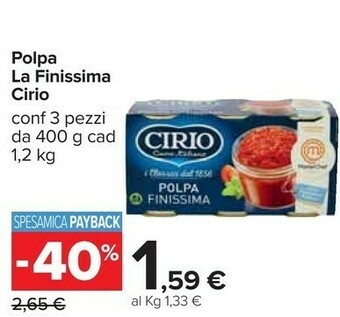 Carrefour Cirio La Finissima Polpa offerta
