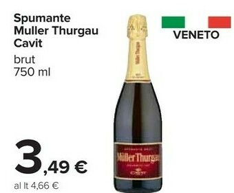 Carrefour Cavit Spumante Brut Muller Thurgau 750 G(ml) offerta