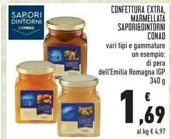 Conad Conad - Confettura Extra Di "Pera Dell'Emilia Romagna IGP" 340 G(ml) offerta