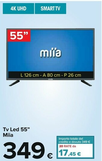 Carrefour Miia Tv Led 55'' offerta