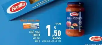 Conad Barilla Ragu offerta