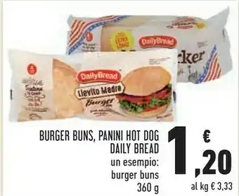 Conad Daily bread Burger Bunus offerta