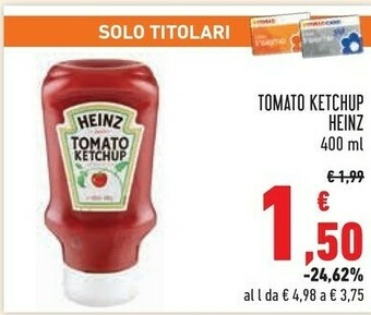 Conad Heinz Tomato Ketchup 400 G(ml) offerta