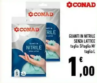 Conad Conad Guanti In Nitrile Senza Lattice Taglia S/ M/ L offerta