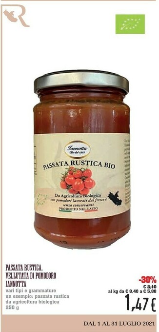 Conad Iannotta Passata Rustica, Vellutata Di Pomodoro offerta