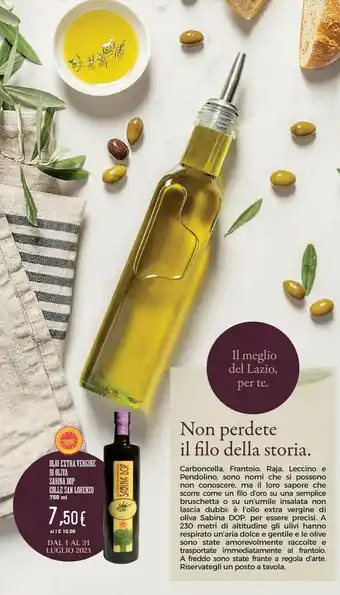 Conad Sabina - Olio Extravergine Di Oliva DOP 750 G(ml) offerta