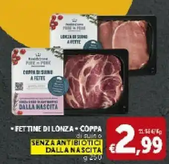 Deco Supermercati Fettine Di Lonza Di Suino offerta
