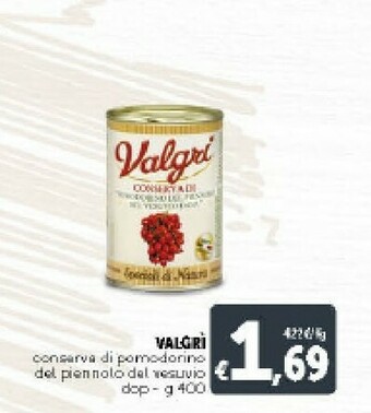 Deco Supermercati Valgri Conserva Di "Pomodorino Del Piennolo Del Vesuvio D.O.P." 400 G(ml) offerta