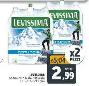 Deco Supermercati Levissima Acqua Minerale Naturale 1500 G(ml) offerta