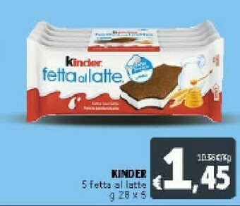 Deco Supermercati Ferrero Kinder Fetta Al Latte 28 G(ml) offerta