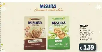 Deco Supermercati Misura Biscotti Integrali 330 G(ml) offerta