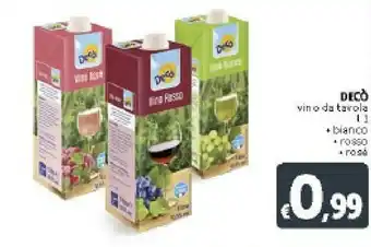Deco Supermercati Decò - Vino Rosso 1000 G(ml) offerta