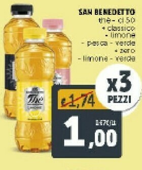 Deco Supermercati San Benedetto Thè Al Limone 500 G(ml) offerta