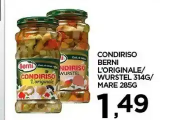 Despar Berni Condiriso L'originale/ Wurstel 314g/ Mare 285g offerta