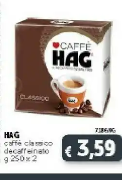 Deco Supermercati Hag Caffè Classico Decaffeinato 250 G offerta