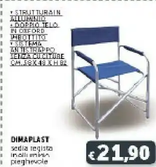 Deco Supermercati Oxford Dimaplast Sedia Regista In Alluminio Pieghevole offerta