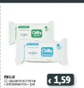 Deco Supermercati Chilly 12 Salviettine Intime Antibatterioo/ Gel offerta
