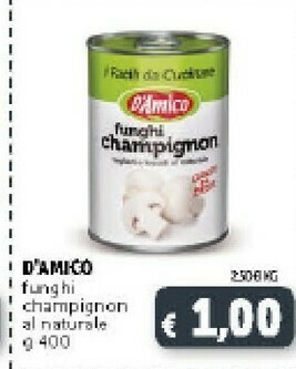 Deco Supermercati D'Amico Funghi Champignon Al Naturale G 400 offerta