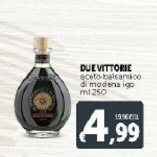 Deco Supermercati Due vittorie Aceto Balsamico Di Modena IGP 250 G(ml) offerta