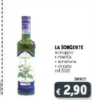 Deco Supermercati La sorgente Sciroppo Menta/ Amarena/ Orzata Ml 500 offerta