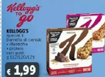 Deco Supermercati Kelloggs Special K Barrette Di Cereali Classiche/ Protein offerta