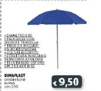 Deco Supermercati Oxford Dimaplast Ombrellone Ischia offerta