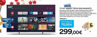 Ipercoop Smart Tech UHD 50UA10T3 TV 50" offerta